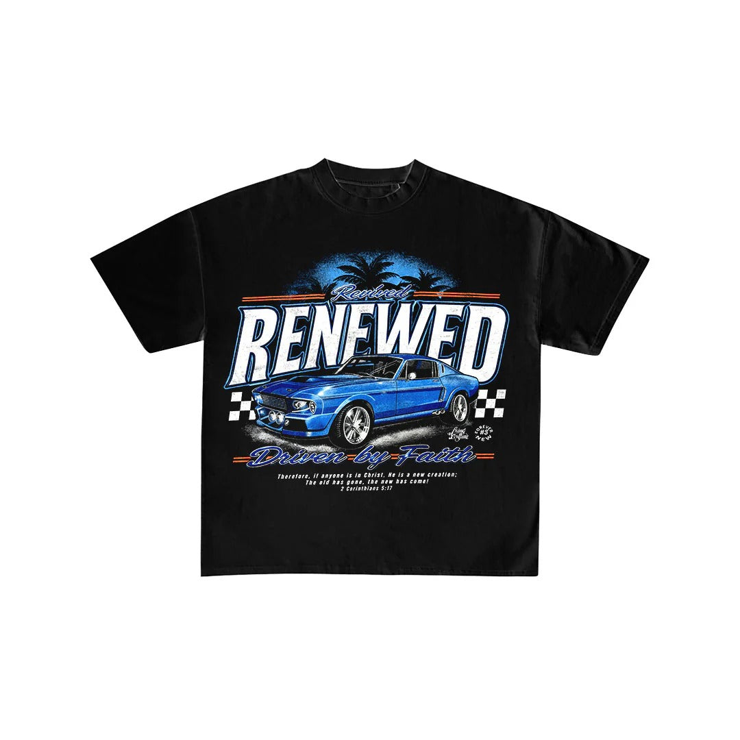 Renewed Driven by Faith Muscle Car T-Shirt